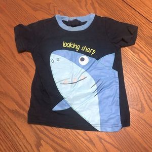 6/$20 Koala baby navy blue Looking Sharp shark shirt size 12-18 Mo